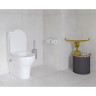 Комплект напольного унитаза VITRA ZENTRUM BACK TO WALL, тонкое сиденье микролифт, с функцией биде и встроенным смесителем 9012B003-7226