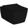Тонкое сиденье для унитаза VITRA METROPOLE, микролифт, цвет Матовый Черный 122-083-009